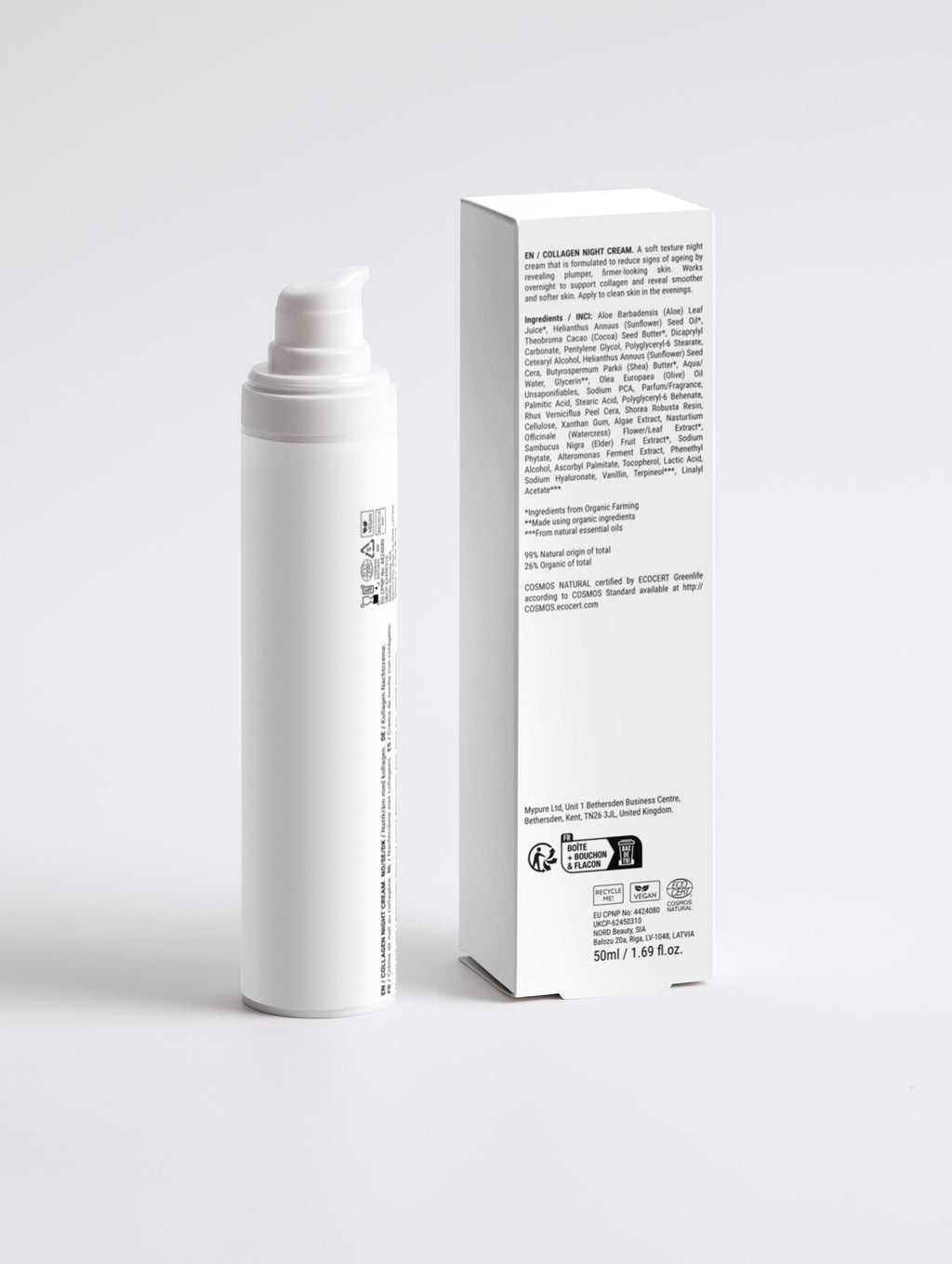 Crema de noche antiedad con colágeno