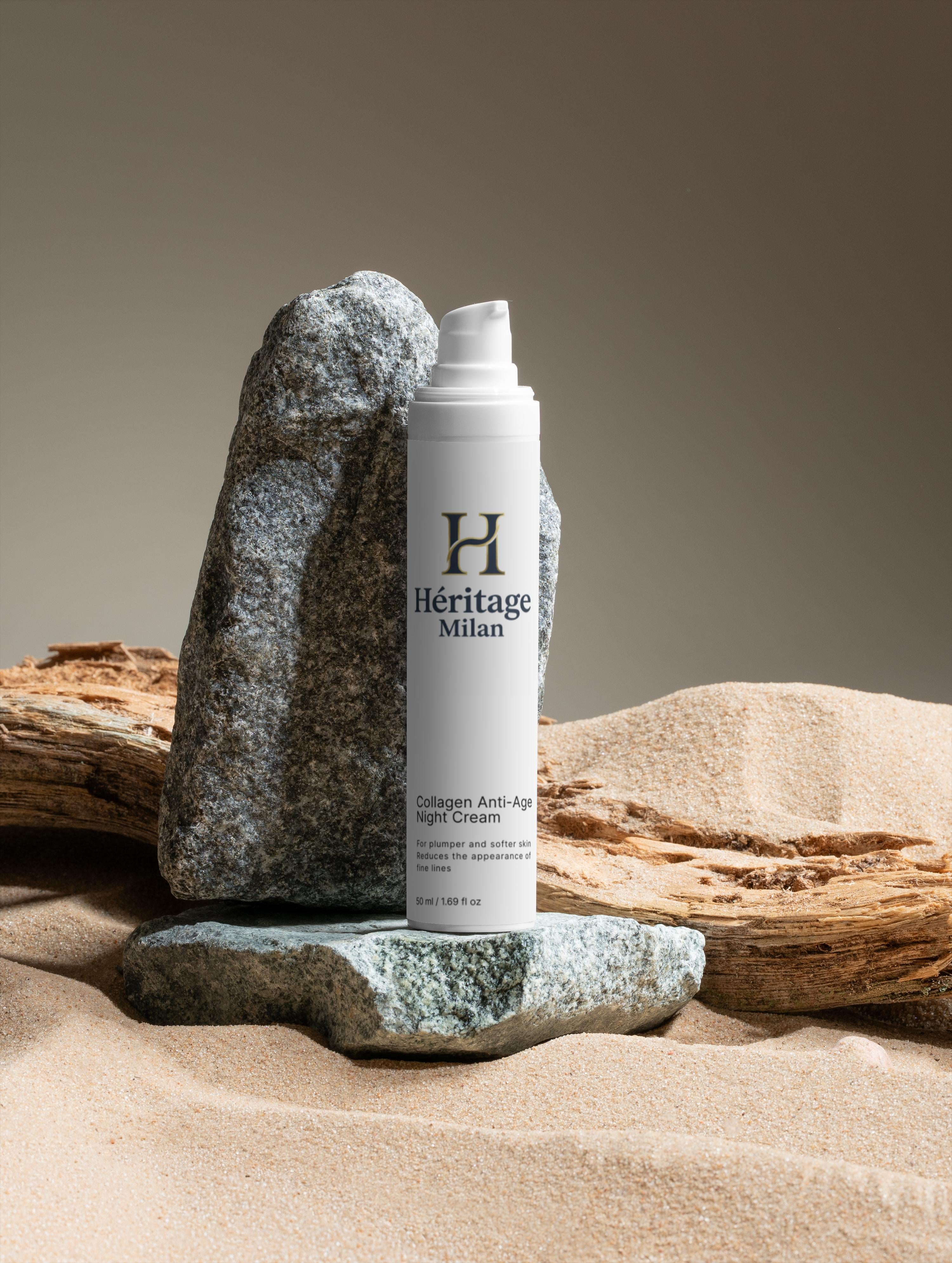 Crema de noche antiedad con colágeno